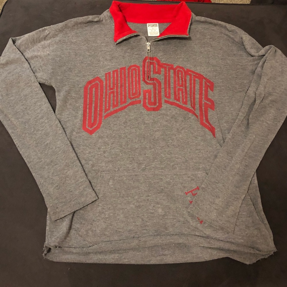 Victoria’s Secret Pink Ohio State half zip shirt